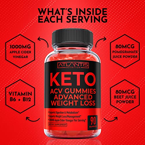 Keto ACV Gummies for Weight Loss - Supports Digestion, Advanced Weight Loss, Detox Atlantis Nutrition Au supplements