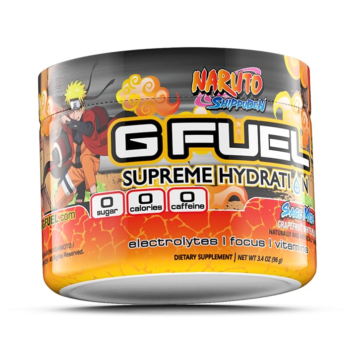 G Fuel Naruto Sage Mode Electrolytes Powder, Water Mix for Hydration, Energy and Focus G fuel Au supplements