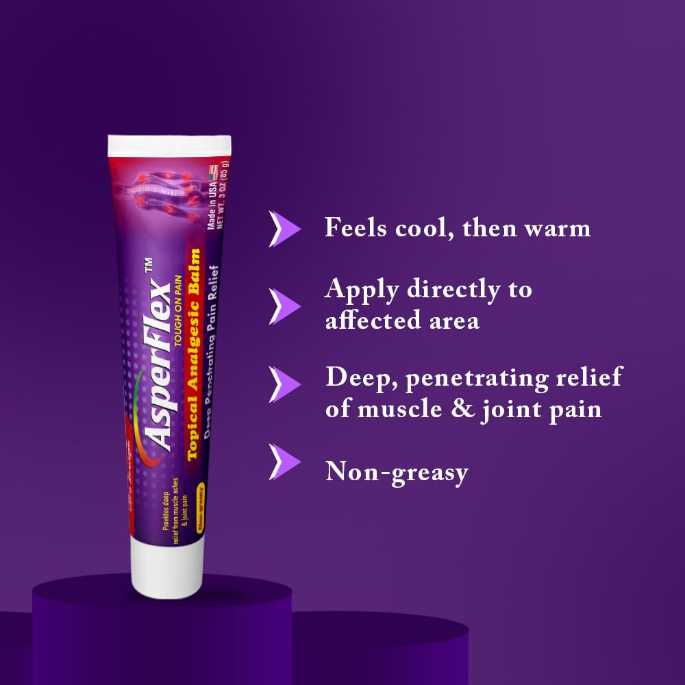 ASPERFLEX Ultra Strength Topical Analgesic Pain Relief Cream for Arthritis, Muscle, and Joint Pains -3 oz by Akronpharma. ASPERFLEX Au supplements