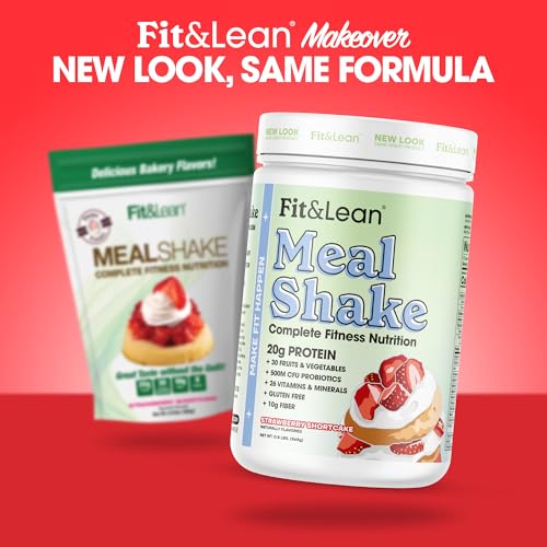 Fit & Lean Meal Shake, Fat Burning Meal Replacement, Protein, Fiber, Probiotics, Strawberry Fit & Lean Au supplements