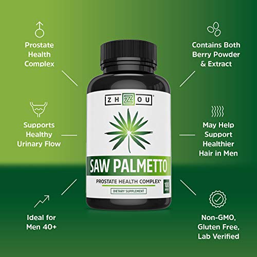 Zhou Nutrition Saw Palmetto Extract 500 mg, Prostate Health, Urinary Tract Support, DHT Zhou Nutrition Au supplements