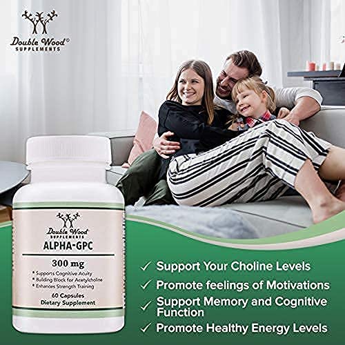 Alpha GPC Choline 600mg Capsules - Brain Support Supplement for Focus, Memory Double Wood Supplements Au supplements