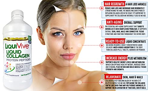 LiquiVive Liquid Collagen Protein Peptides Concentrate | Pure Hydrolyzed Super Multi Collagen Life Miracle Au supplements