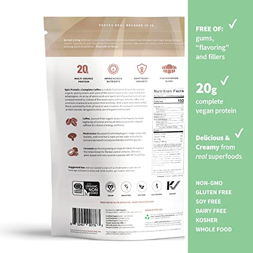 Sprout Living, Epic Protein, Plant Based Protein & Superfoods Powder, Complete Coffee Sprout Living Au supplements