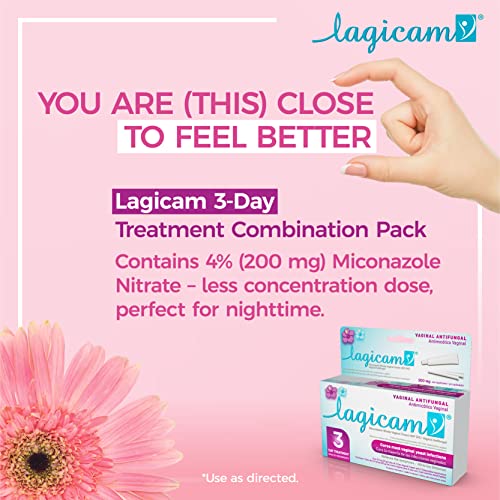 Lagicam Vaginal Yeast Infection, Antifungal 3 Day Miconazole Nitrate Treatment Cream, Relief for Itching LAGICAM V Au supplements