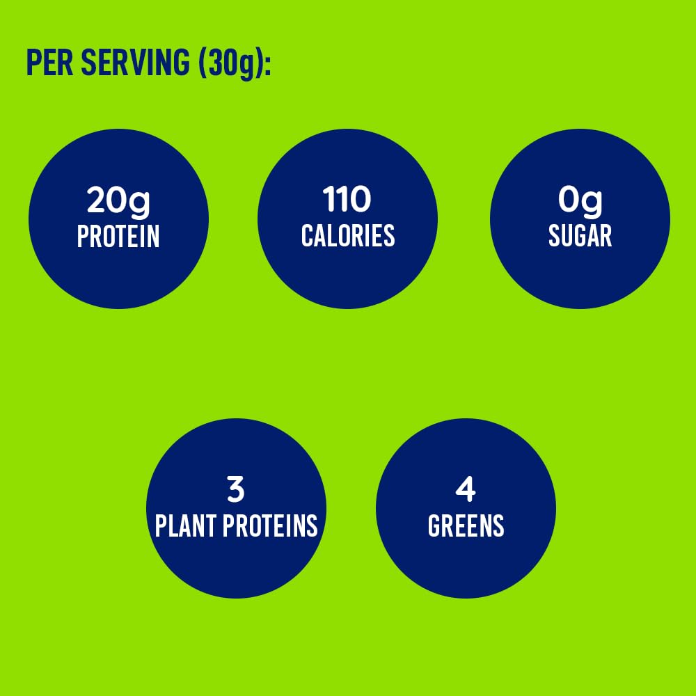 LeanFit Plant-Based Protein & Greens, Natural Berry, 20g Protein, 19 Servings, 1.25 Pound LeanFit Au supplements