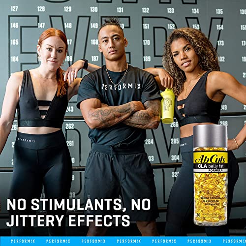 Ab Cuts CLA Belly Fat Formula - 80 Easy-to-Swallow Softgels - Omega 3 Fish Oil, Flaxseed AbCuts Au supplements