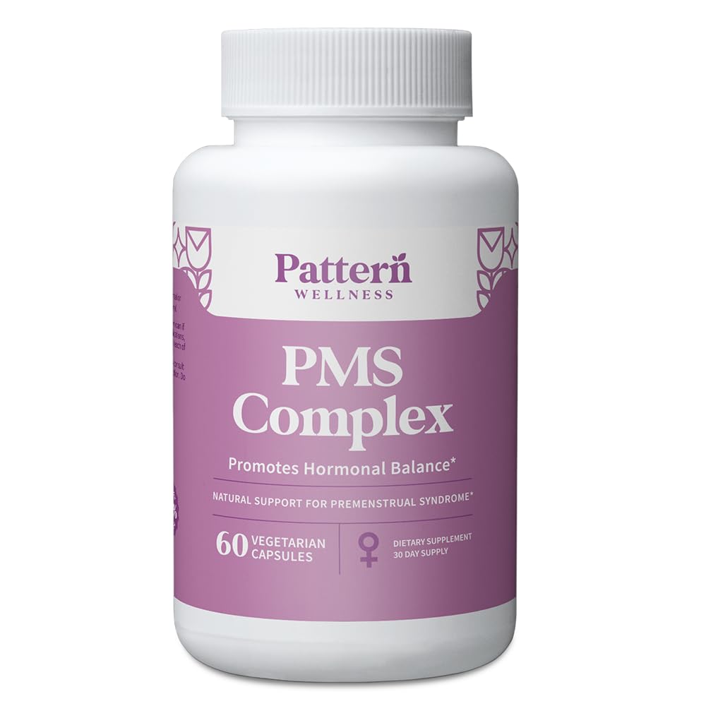 Pattern Wellness PMS Complex – Monthly Cycle Wellness Support – with Vitamin B6, Magnesium & Herbal Extracts – 60 Vegan Capsules Pattern Wellness Au supplements
