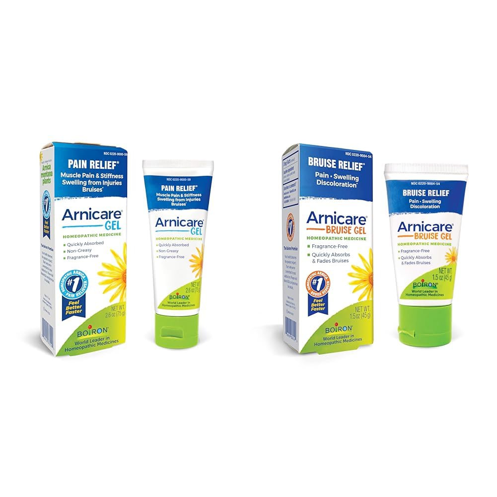 Boiron Arnicare Gel & Bruise Gel Bundle for Soothing Relief of Joint & Muscle Pain, Bruises or Injury - Unisex-Adults & Kids Boiron Au supplements