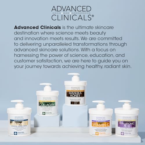 Advanced Clinicals Retinol Cream. Value Set- Two spa size 16oz bottles with pump Advanced Clinicals Au supplements