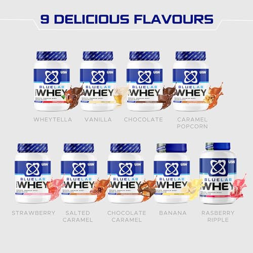 USN Blue Lab Whey Protein Powder: Chocolate Caramel - Whey Protein 2kg - Post-Workout USN Au supplements