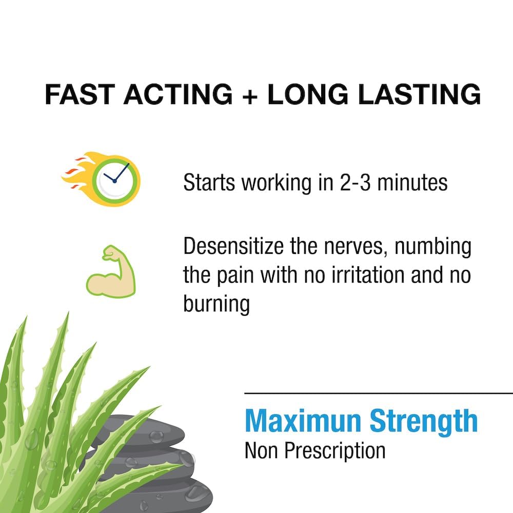 Puregen Labs Lidocaine 5% Anorectal (hemorrhoidal) Cream Maximum Strength | Enriched with Aloe-Vera | 6 Oz P Puregen Labs Au supplements