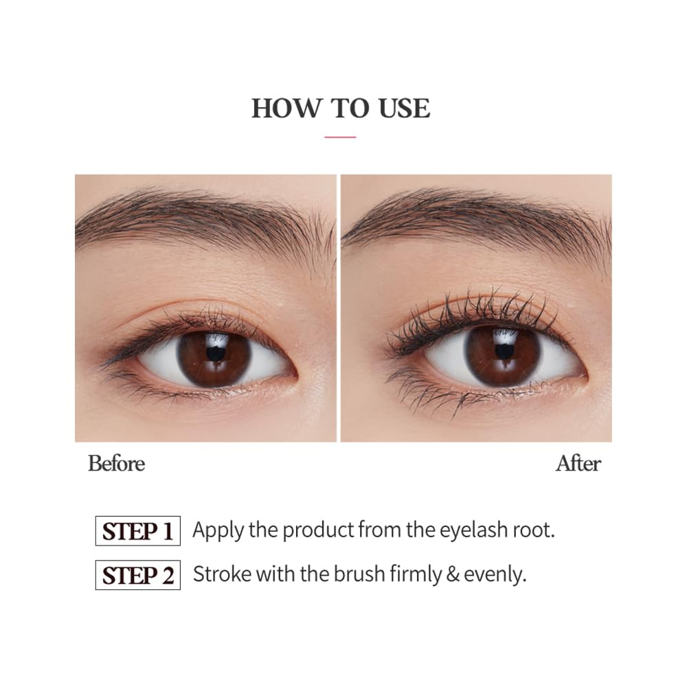 ETUDE Oh M'Eye Lash Black Tint Mascara – Natural Glossy Effect with Long Lasting Strong Curl System, Volume Enhancing, Smudge-Free, Improved fixation and water resistance, Korean Makeup, Kbeauty ETUDE Au supplements