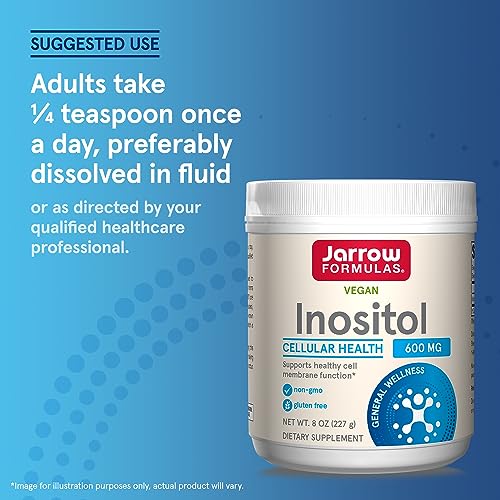 Jarrow Formulas Inositol 600 mg, Dietary Supplement for Cellular Health Support, 8 oz Jarrow Formulas Au supplements