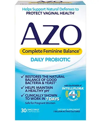 AZO Complete Feminine Balance Daily Probiotics for Women, Clinically Proven to Help Protect Vaginal Health AZOAU supplements