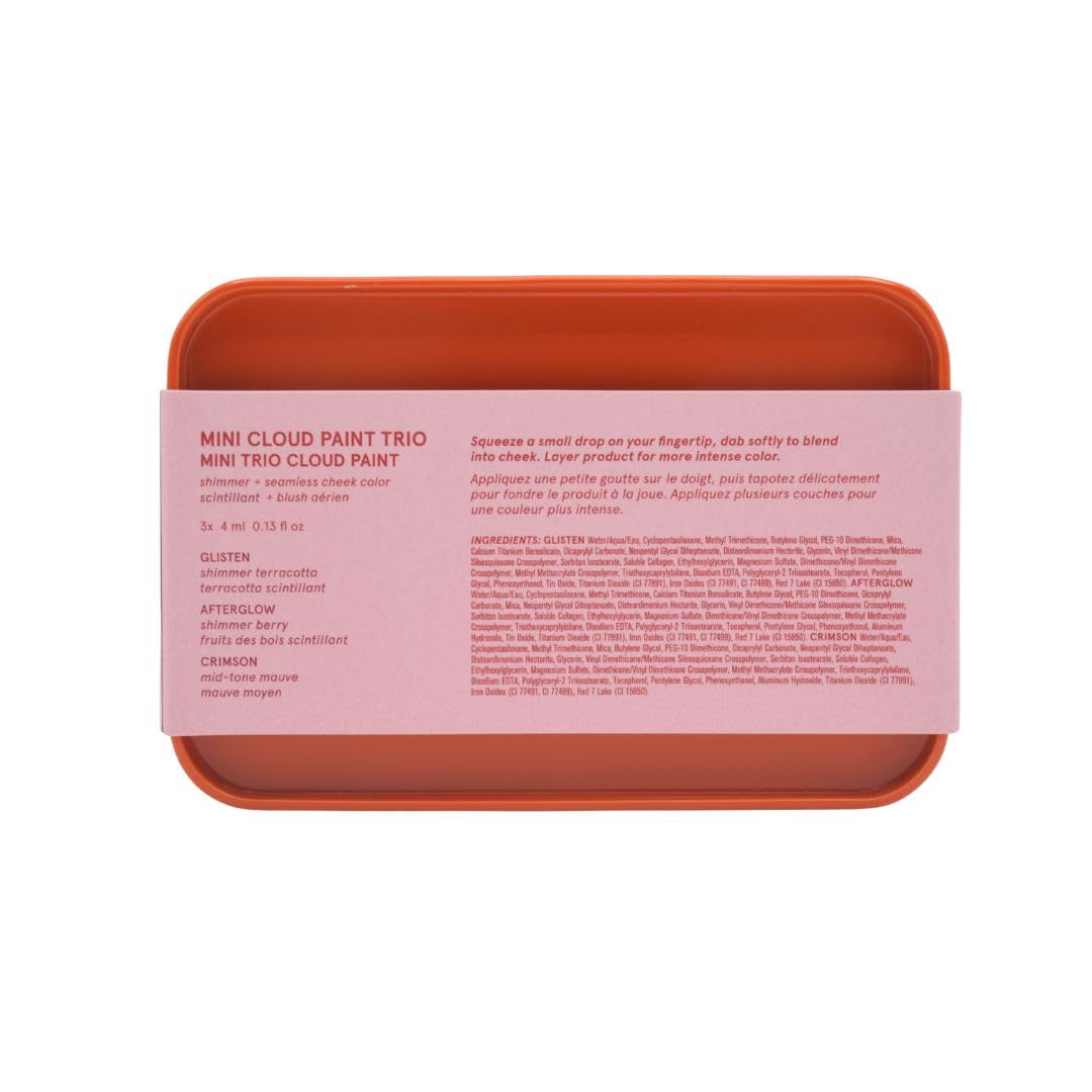 Glossier Mini Cloud Paint Blush Trio Holiday Gift Set: Crimson, Glisten & Afterglow Glossier Au supplements