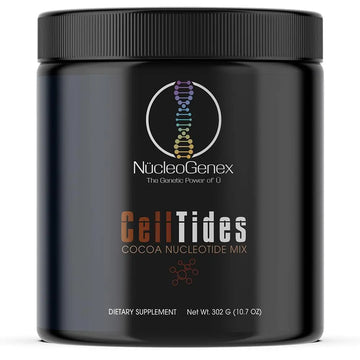 Nucleogenex - CellTides Cocoa Flavor - Nucleotide-Based Nutritional Supplement for Enhanced Cellular Health - Supports Digestive Health, Nutrient Absorption, and Microflora Growth - Net Wt. 302g NucleOGenex Au supplements