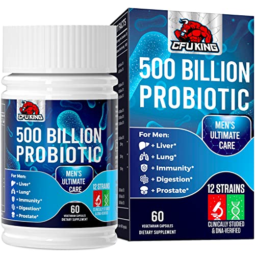 Probiotics for Men, 500 Billion CFU + 12 Strains Men's Probiotic with Turmeric Cranberry CFUKING Au supplements