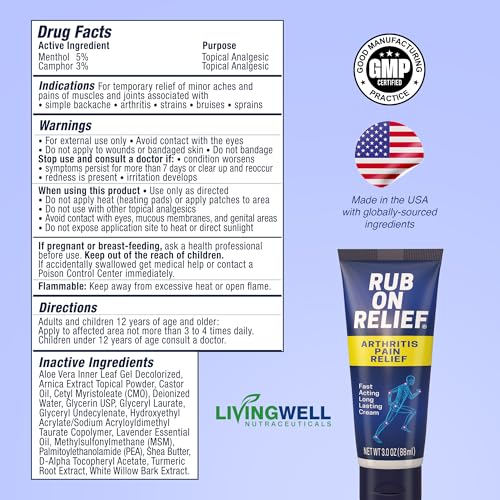 RUB ON RELIEF & HEAL-N-SOOTHE Bundle - Topical Pain Relief Cream for Joints, Knees, Shoulders and Back plus Proteolytic Enzymes for Joint Support for Men and Women - 2-Pack, 3oz Cream & 90 Capsules HEAL-N-SOOTHE Au supplements