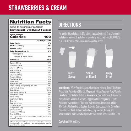 Isopure Protein Powder, Zero Carb Whey Isolate, Gluten Free, Lactose Free, 25g Protein Isopure Au supplements