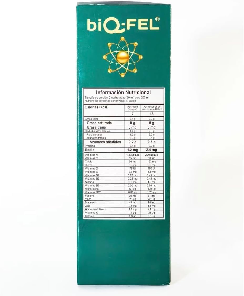 biQ-FEL Daily Multivitamin for Men and Women Liquid Natural Extracts Energy Focus 500ml biQ-FEL Au supplements