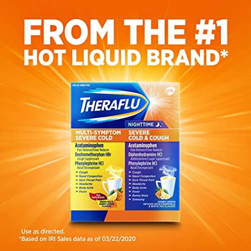 Theraflu Combo Daytime and Nighttime Severe Cold Relief Powder, Honey Theraflu Au supplements