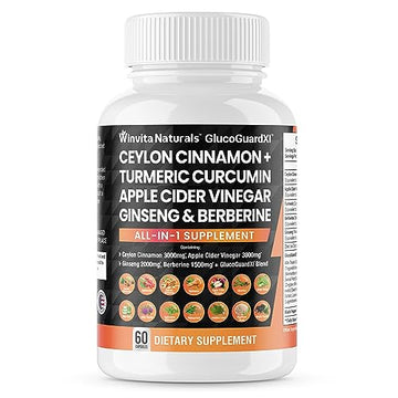 Ceylon Cinnamon 3000mg Apple Cider Vinegar 3000mg Turmeric 2000mg Panax Ginseng Winvita Naturals Au supplements