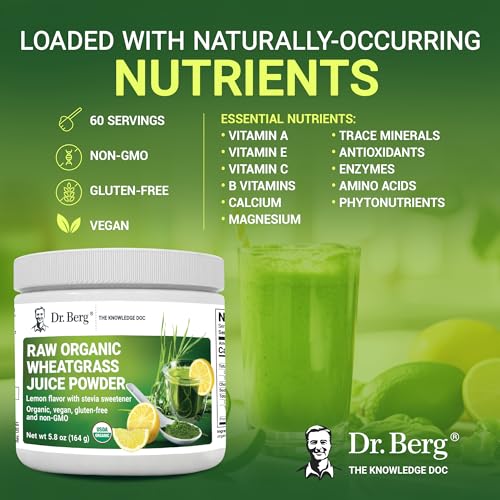 Dr. Berg USDA Certified Organic Green Powder Superfood (60 Servings) - Made with Raw Dr. Berg Nutritionals Au supplements