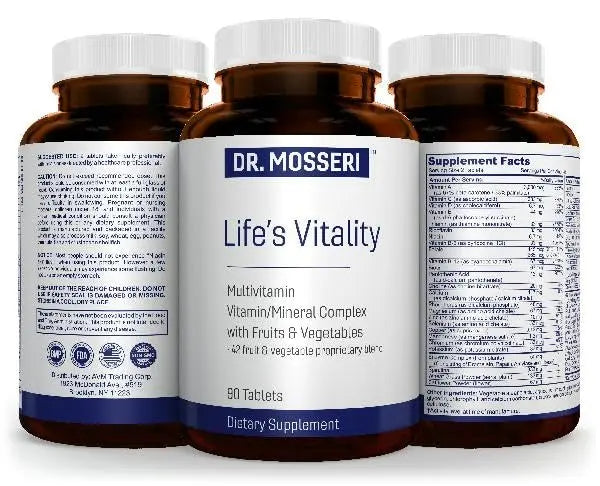 DR. MOSSERI Life's Vitality Vegan Multivitamin for Men & Women – Non-GMO Formula with 42 Fruits and Vegetables, Daily Multivitamin and Mineral Complex DR. MOSSERI Au supplements