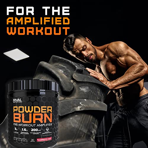 Rivalus Powder Burn - Watermelon Candy, 0.8 Pound - Intense Pre-Workout Energy Rivalus Au supplements