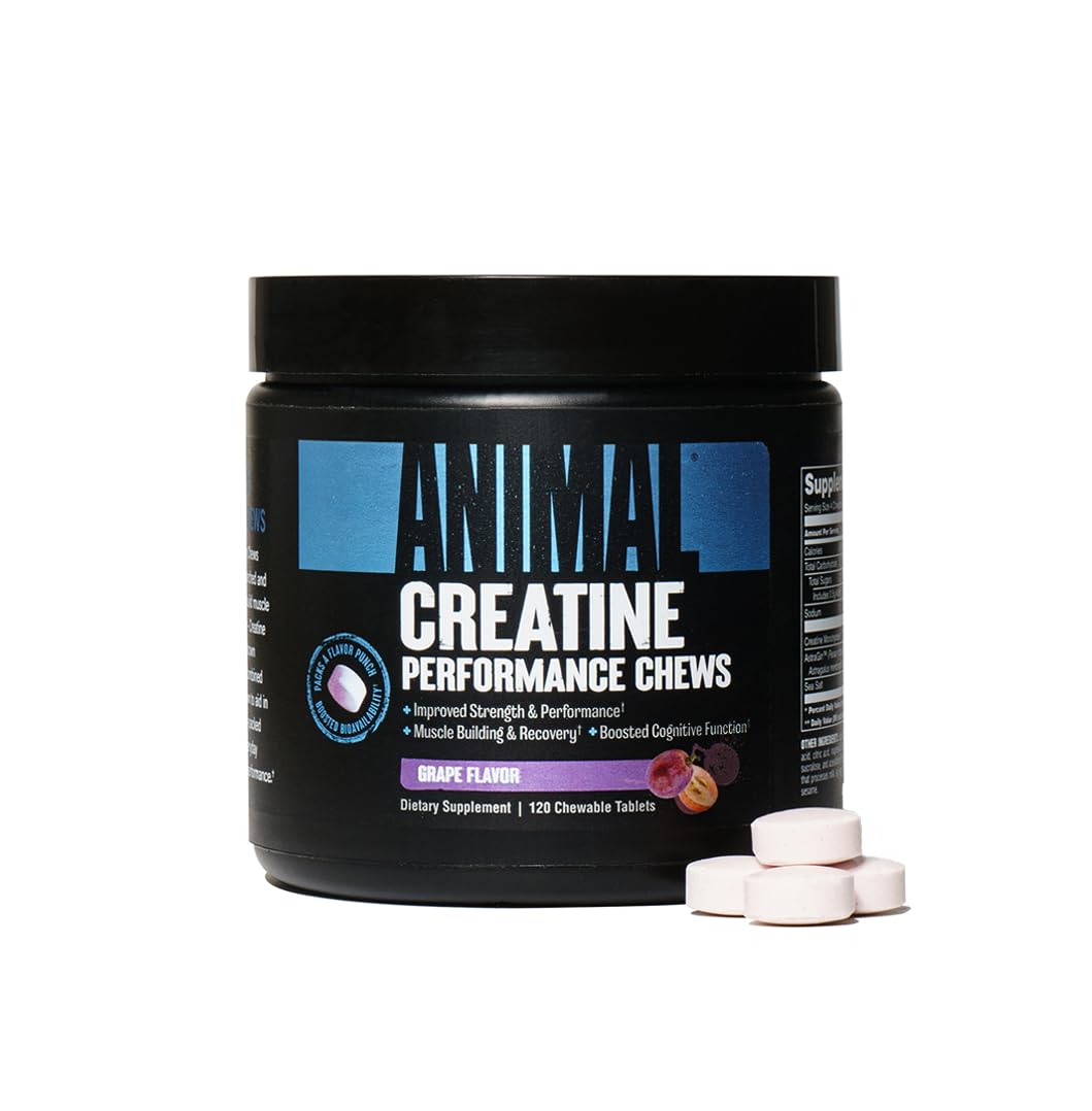 Animal Creatine Chews Tablets - Enhanced Creatine Monohydrate with AstraGin Animal Au supplements