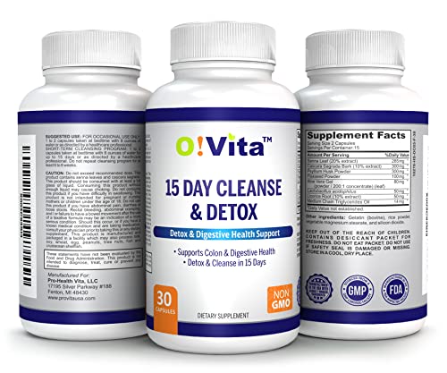 O!VITA 15-Day Cleanse and Detox Supports Digestive and Colon Health, Special Formula O!VITA Au supplements
