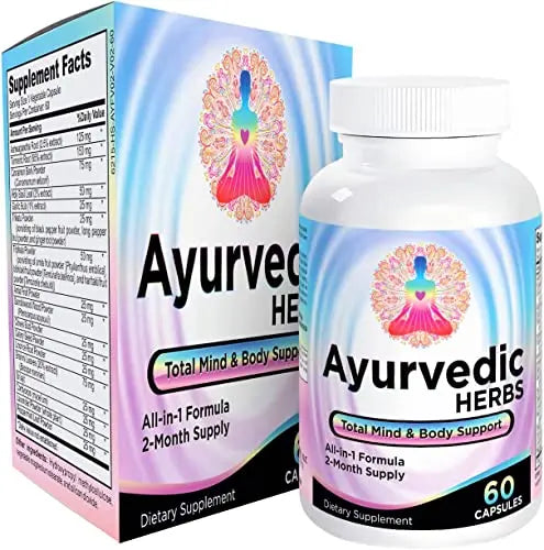Ayurvedic Herbs (All-in-1) Supplement 2-Month Supply - Ayurveda Mind, Body & Spirit Herb Elevate Recovery SupplementsAU supplements