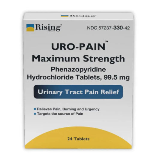 Rising Health - URO Pain Maximum Strength | Urinary Tract Pain Relief | Relief from Pain, Burning and Urgency | 24 Count RisingAU supplements