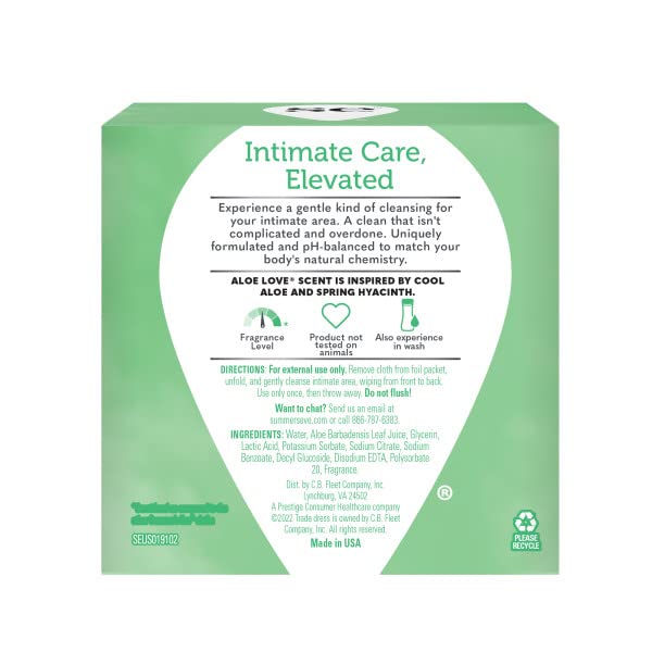 Summers Eve Cleansing Cloths 16 Count Aloe Love (6 Pack) Summer's Eve Au supplements