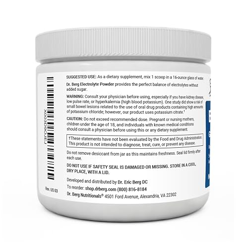 Dr. Berg Hydration Keto Electrolyte Powder - Enhanced w/ 1,000mg of Potassium & Real Dr. Berg Nutritionals Au supplements