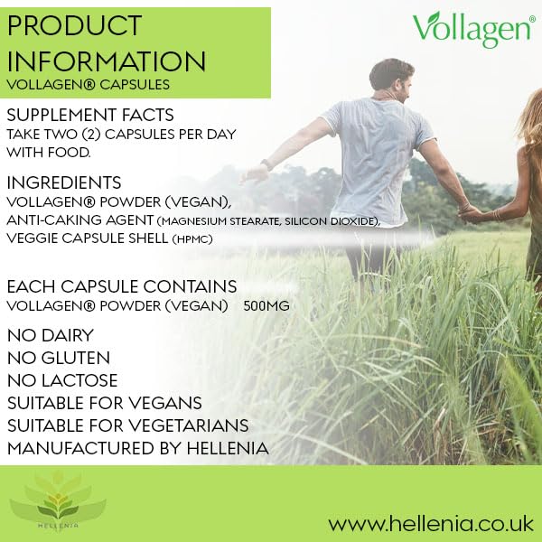 Hellenia Vollagen 500mg - 60 Capsules - Vegan Collagen Hellenia Au supplements