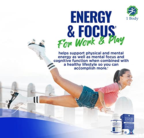1 Body Thyroid Support Supplement with Iodine - Energy & Focus Support 1 Body Au supplements