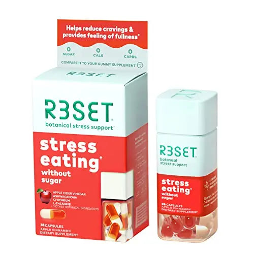 R3SET Stress Eating Daily Supplement Capsules – Apple Cinnamon – 28ct R3SETAU supplements