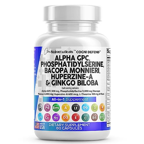 Alpha GPC Choline 300mg Phosphatidylserine 3000mg Bacopa Monnieri Clean Nutraceuticals Au supplements