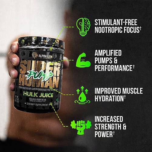 ALPHA LION Superhuman Pump Pre Workout Powder, Nootropic Caffeine & Stim Free ALPHA LION Au supplements