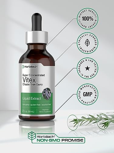 Vitex Berry Chasteberry Extract | 2 fl oz | Super Concentrated | Alcohol Free Chaste Tree Horbäach Au supplements