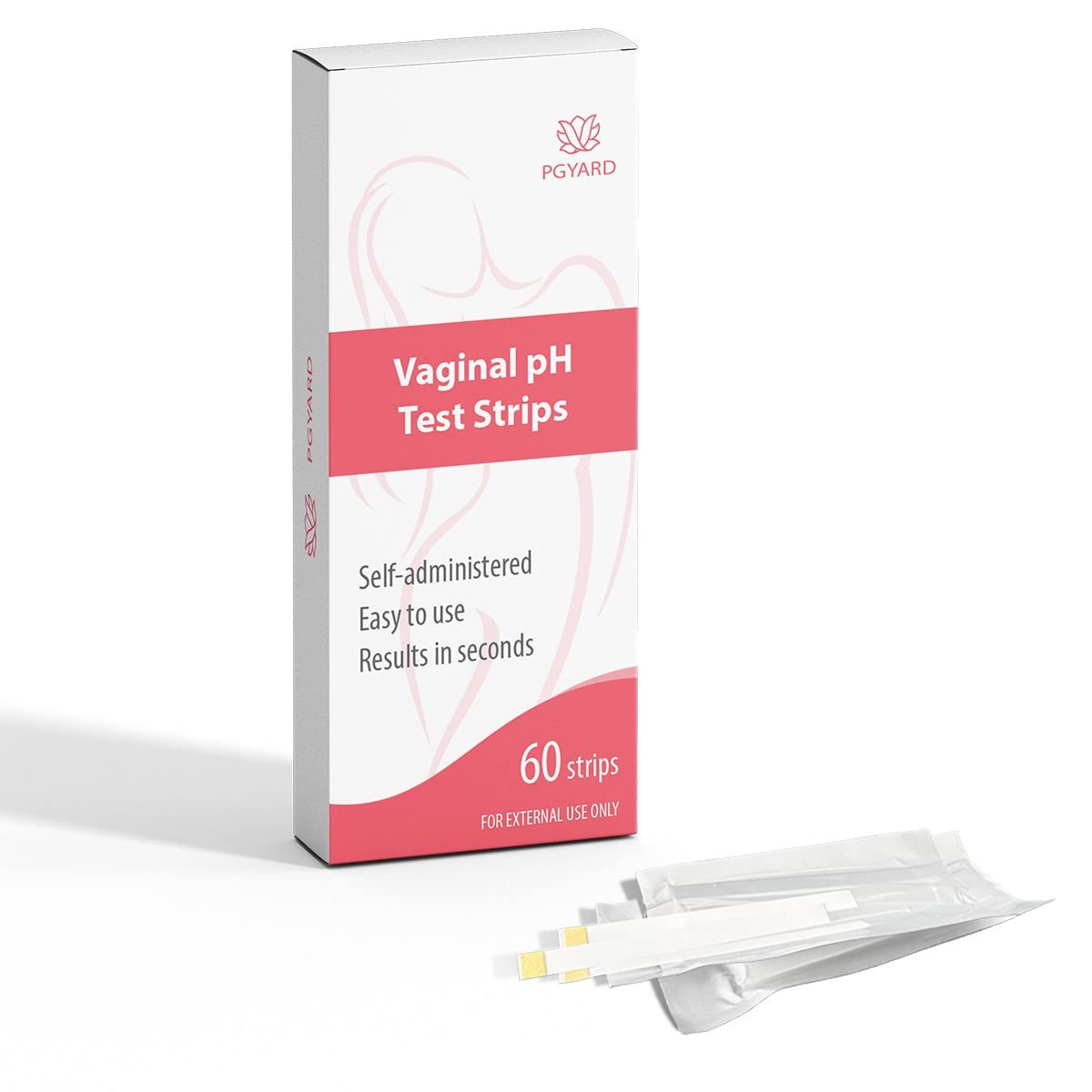 [60 Pack] PGYARD Vaginal Health pH Test Strips, Feminine pH Test, Value Pack PGYARD Au supplements