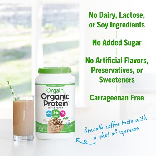 Orgain Organic Vegan Protein Powder, Iced Coffee - 21g Plant Based Protein, Gluten Free Orgain Au supplements