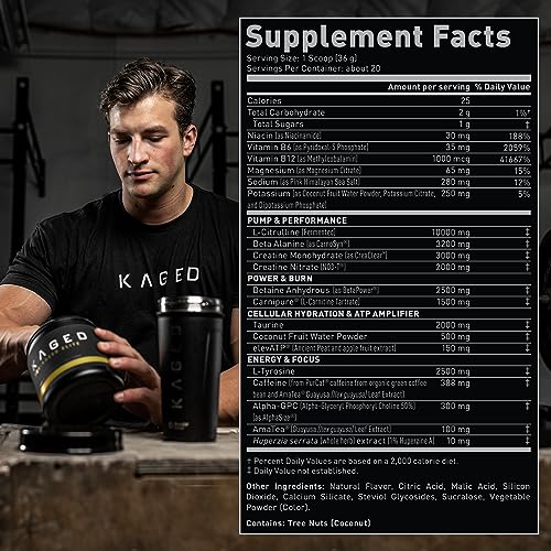 Kaged High Stimulant Pre Workout Powder | Fruit Punch | Pre-Kaged Elite | L-Citrulline Kaged Au supplements