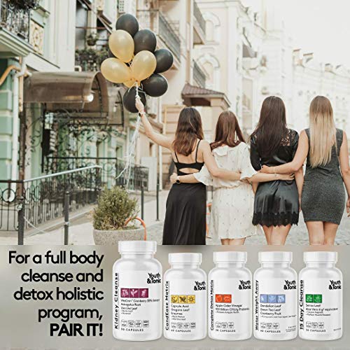 Youth & Tonic Kidney Cleanse Detox for Residual Metabolic Waste & Excess Body Water for Urinary Tract Youth & Tonic Au supplements