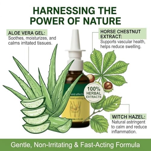 Herbal Hemorrhoid Relief Spray - Fast Acting Relief for Anal Swelling, Itching & Pain, Soothing Perianal Nursing Spray for Discomfort, Natural Plant-Based Formula, 30ML / 1 FL.OZ Aus Healthcare Au supplements