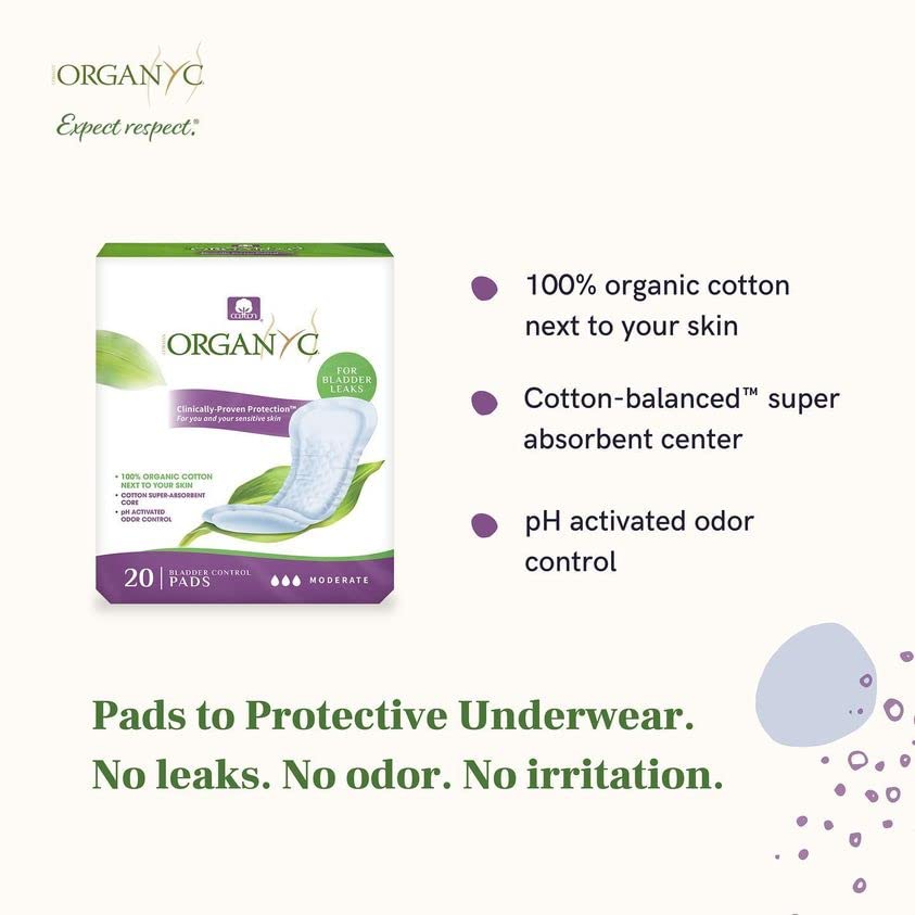 Organyc 100% Organic Cotton Light Incontinence Liners for Bladder Leakage Control Organyc Au supplements